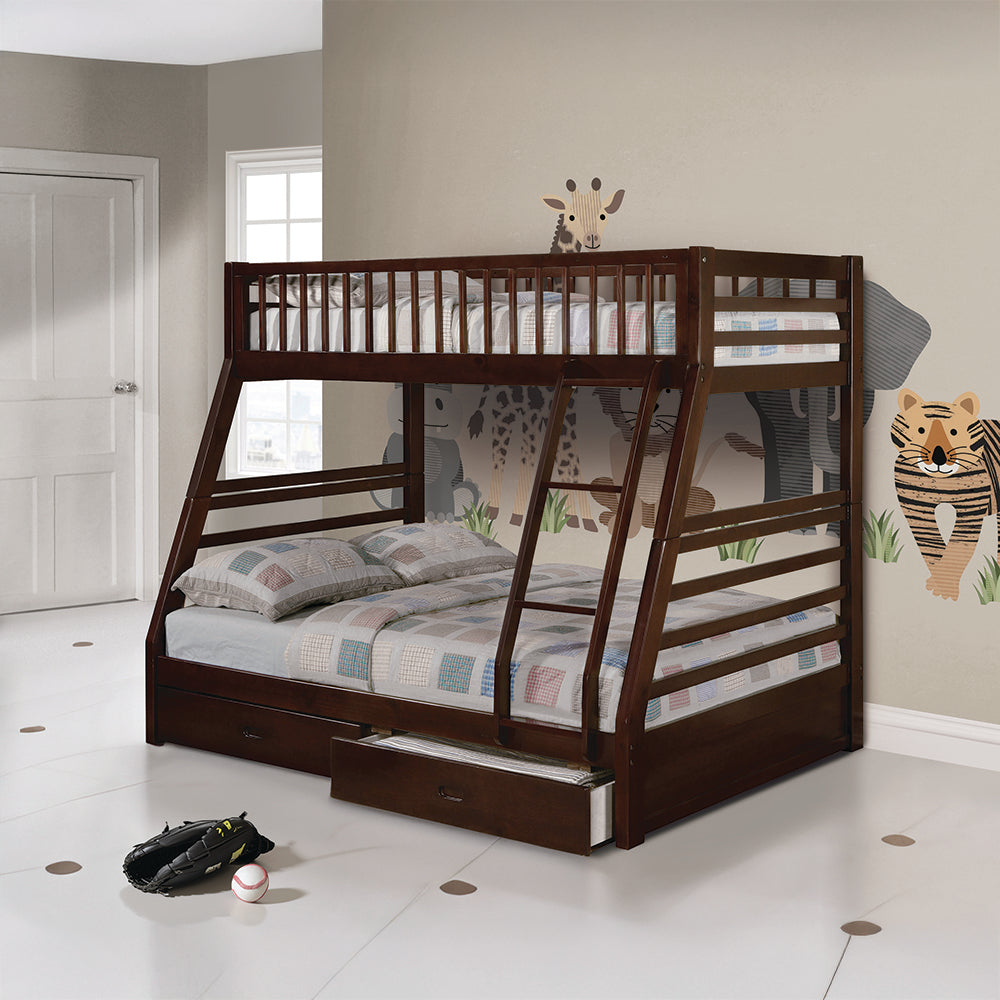 Jason Twin over Full Bunk Bed with 2 Storage Drawers