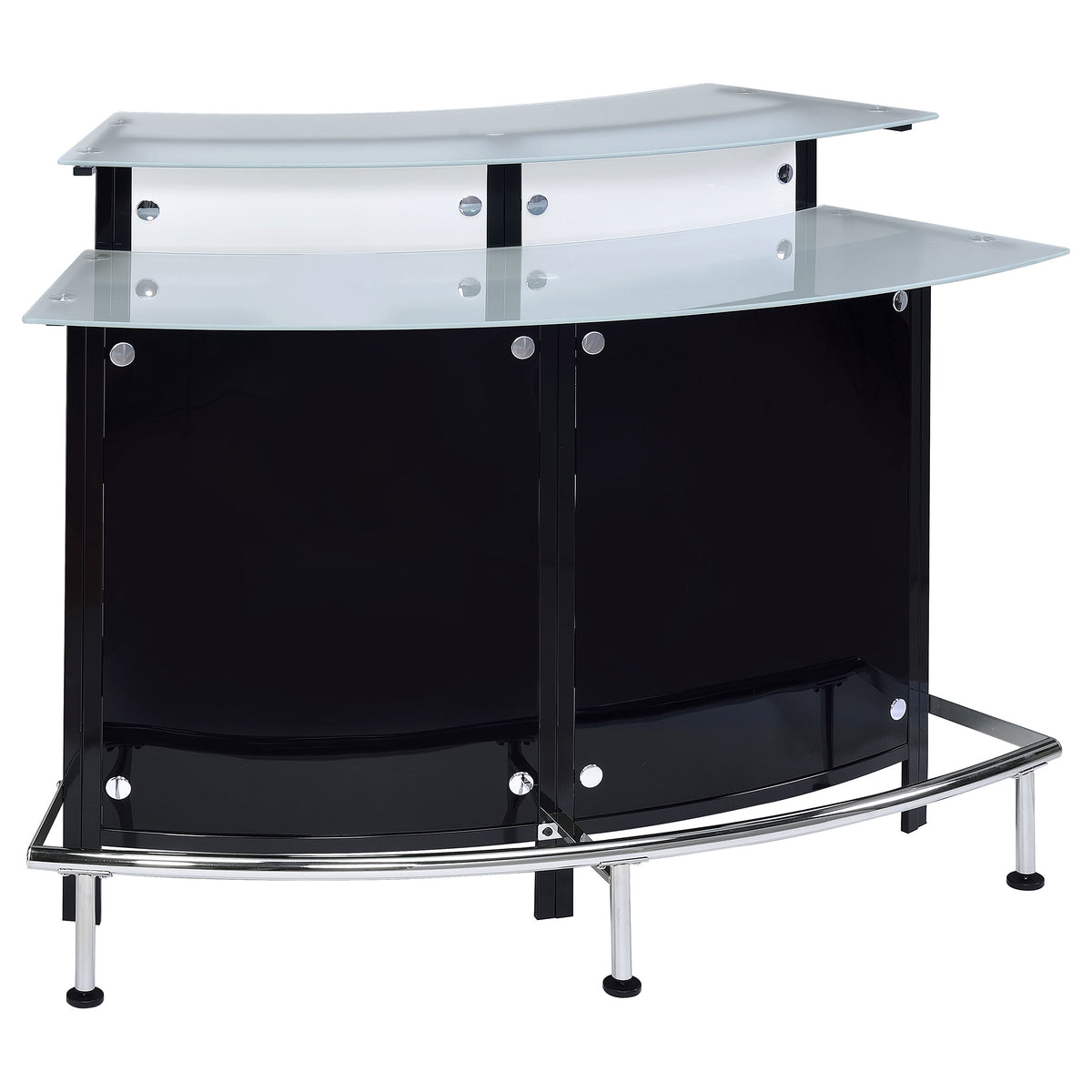 Keystone Curved Home Bar with Wine & Stemware Racks