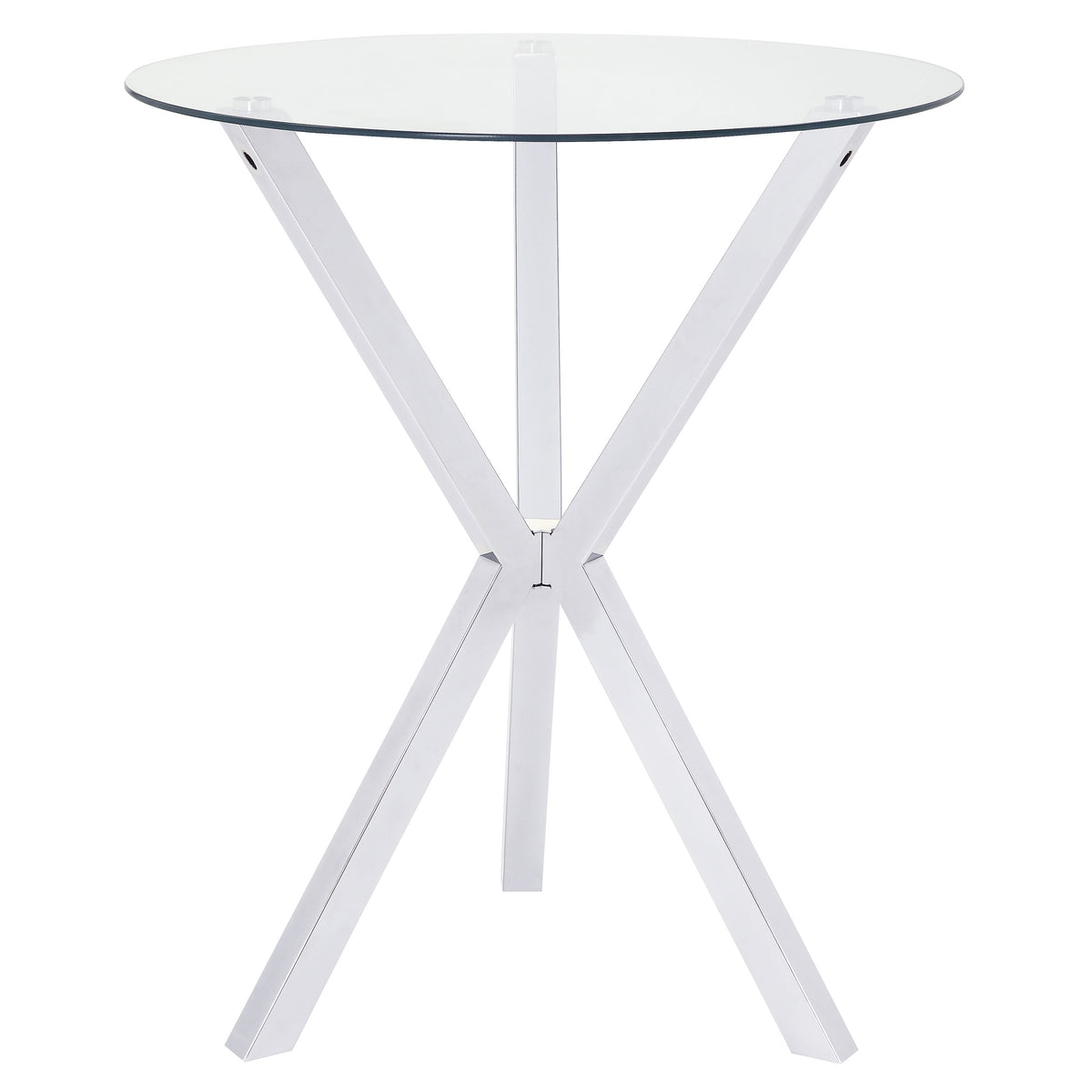 Denali 35" Round Glass Top Bar Table