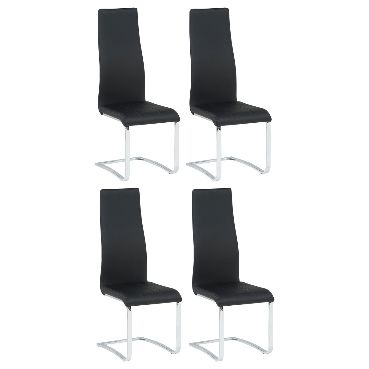 Montclair Cantilever Dining Chairs (Set of 4) - Black