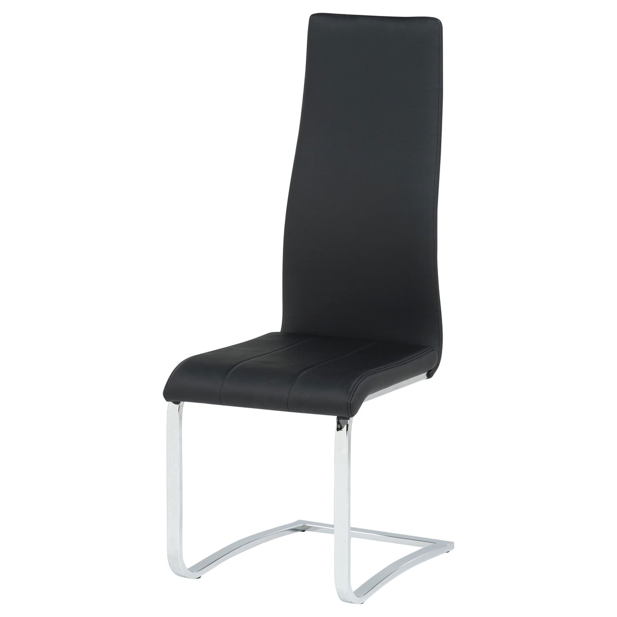 Montclair Cantilever Dining Chairs (Set of 4) - Leatherette with Chrome Base in Black or White – view 7