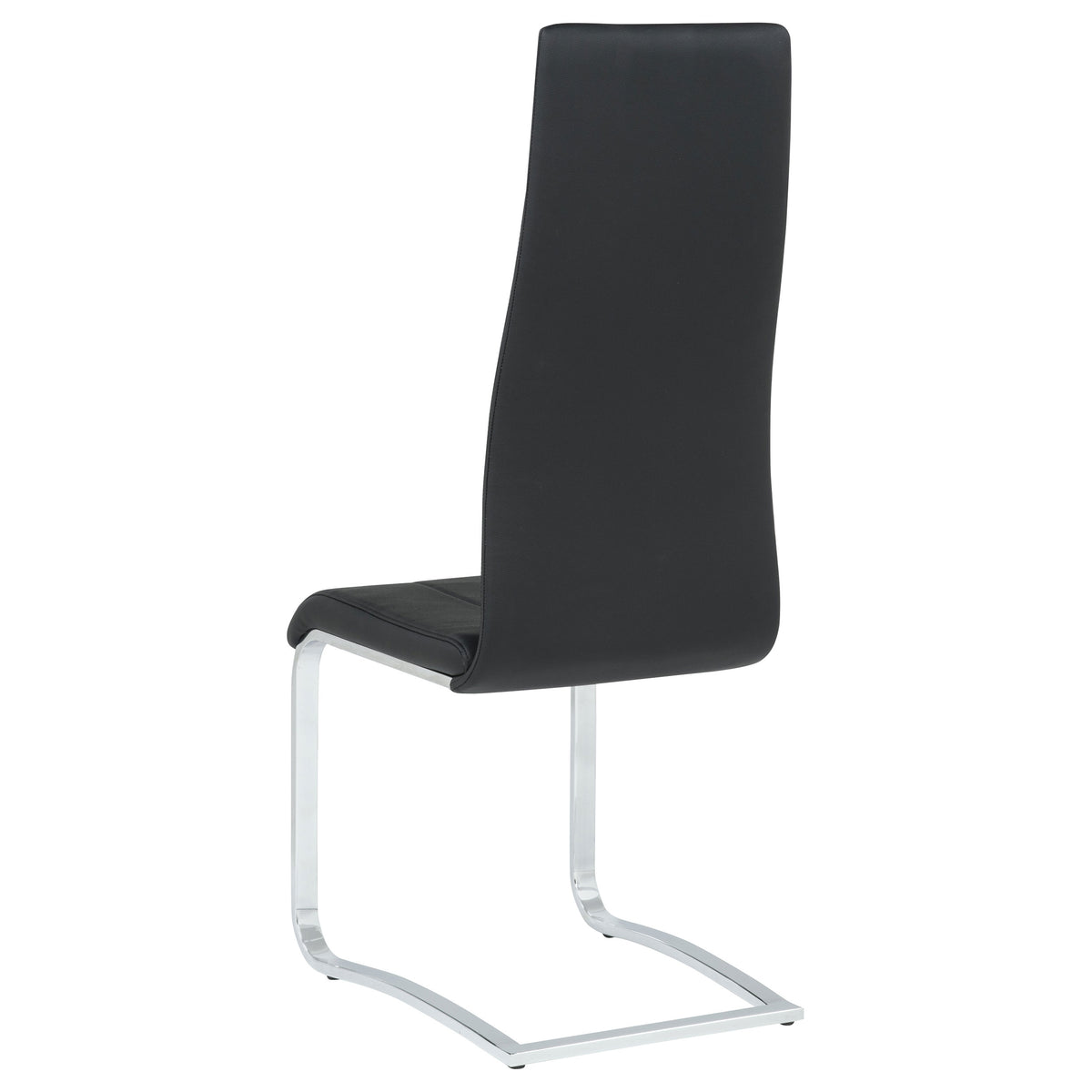 Montclair Cantilever Dining Chairs (Set of 4) - Leatherette with Chrome Base in Black or White – view 9