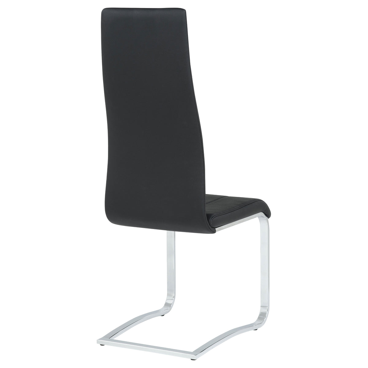 Montclair Cantilever Dining Chairs (Set of 4) - Leatherette with Chrome Base in Black or White – view 11