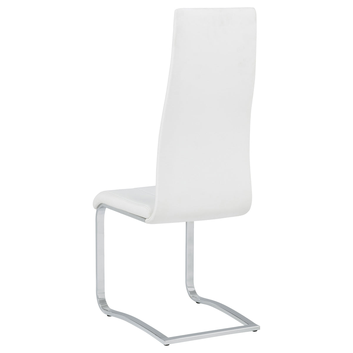 Montclair Cantilever Dining Chairs (Set of 4) - Leatherette with Chrome Base in Black or White – view 18