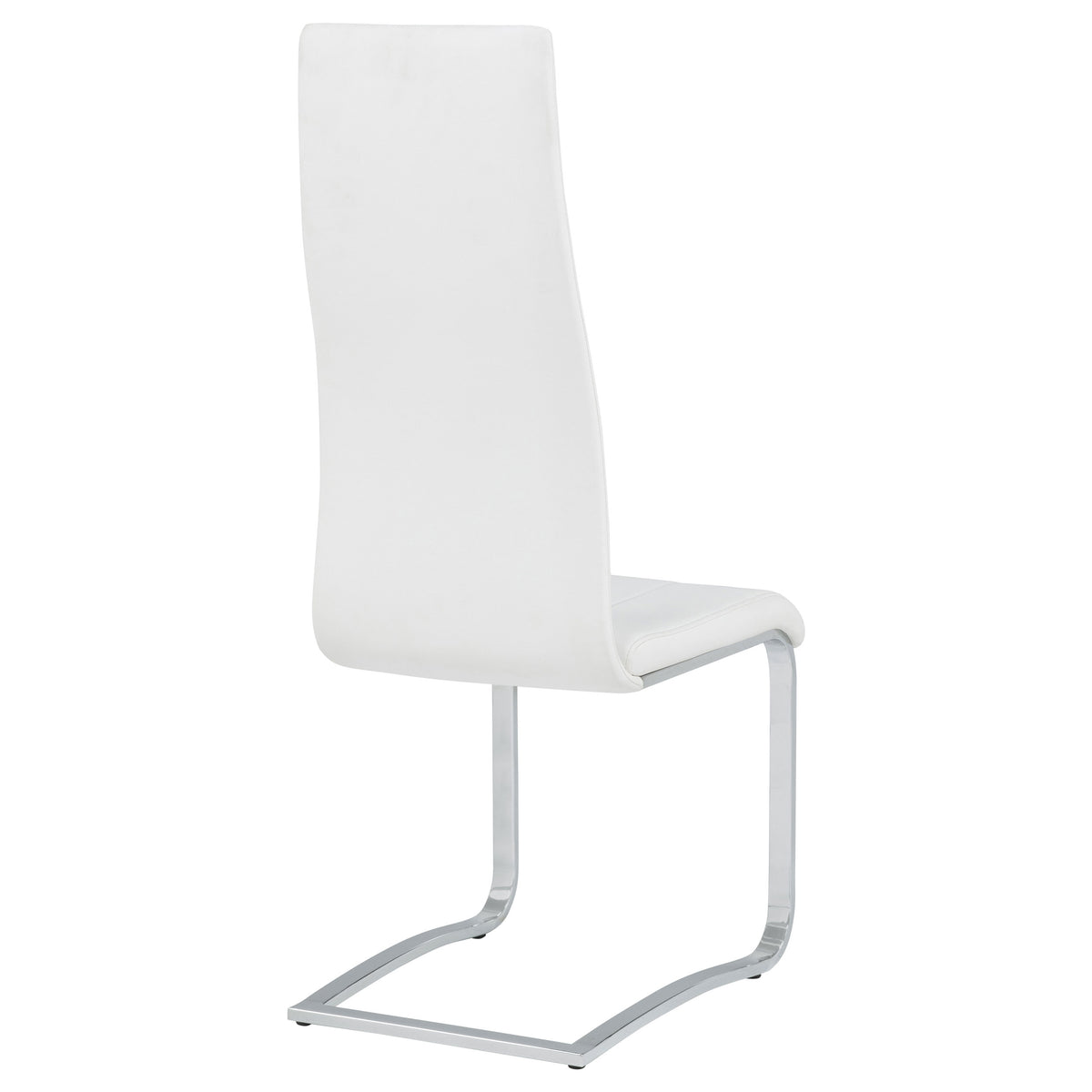 Montclair Cantilever Dining Chairs (Set of 4) - Leatherette with Chrome Base in Black or White – view 20