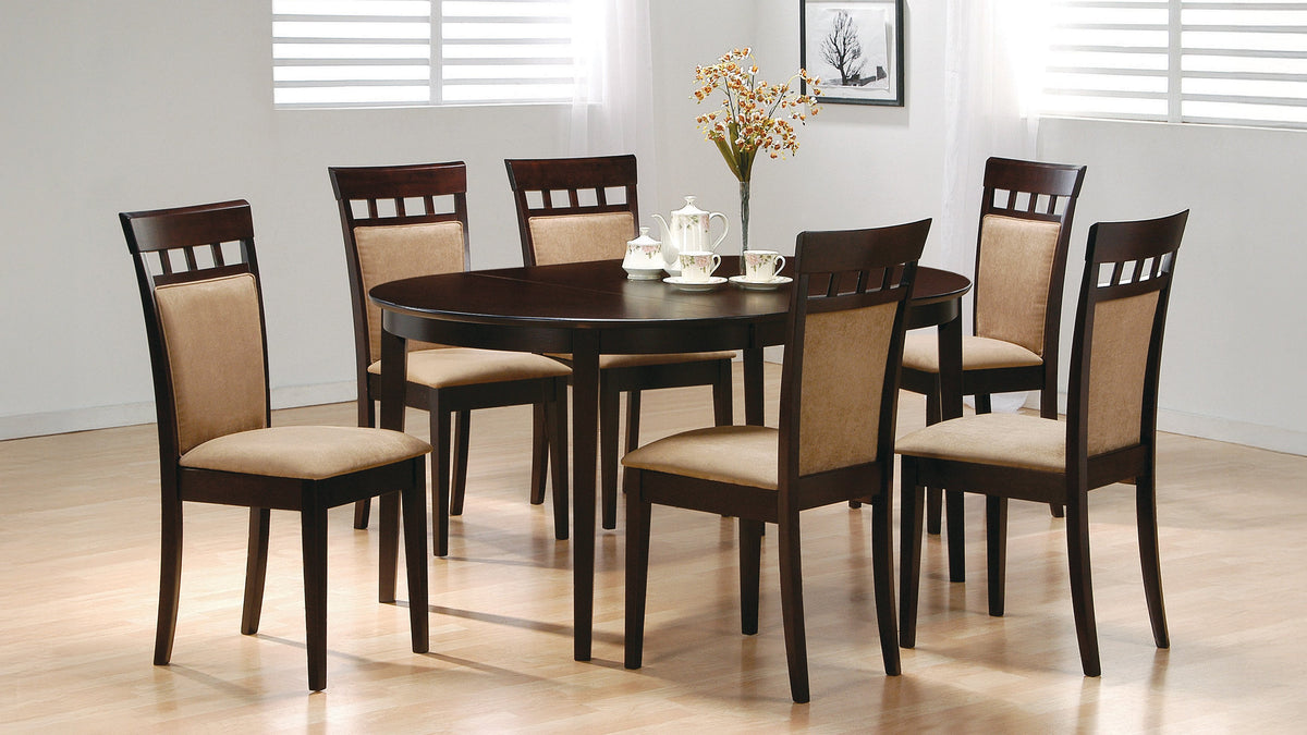 Gabriel Oval Extension Dining Table & Sets - 7pcs- Table + 6 Upholstered-Back Chairs