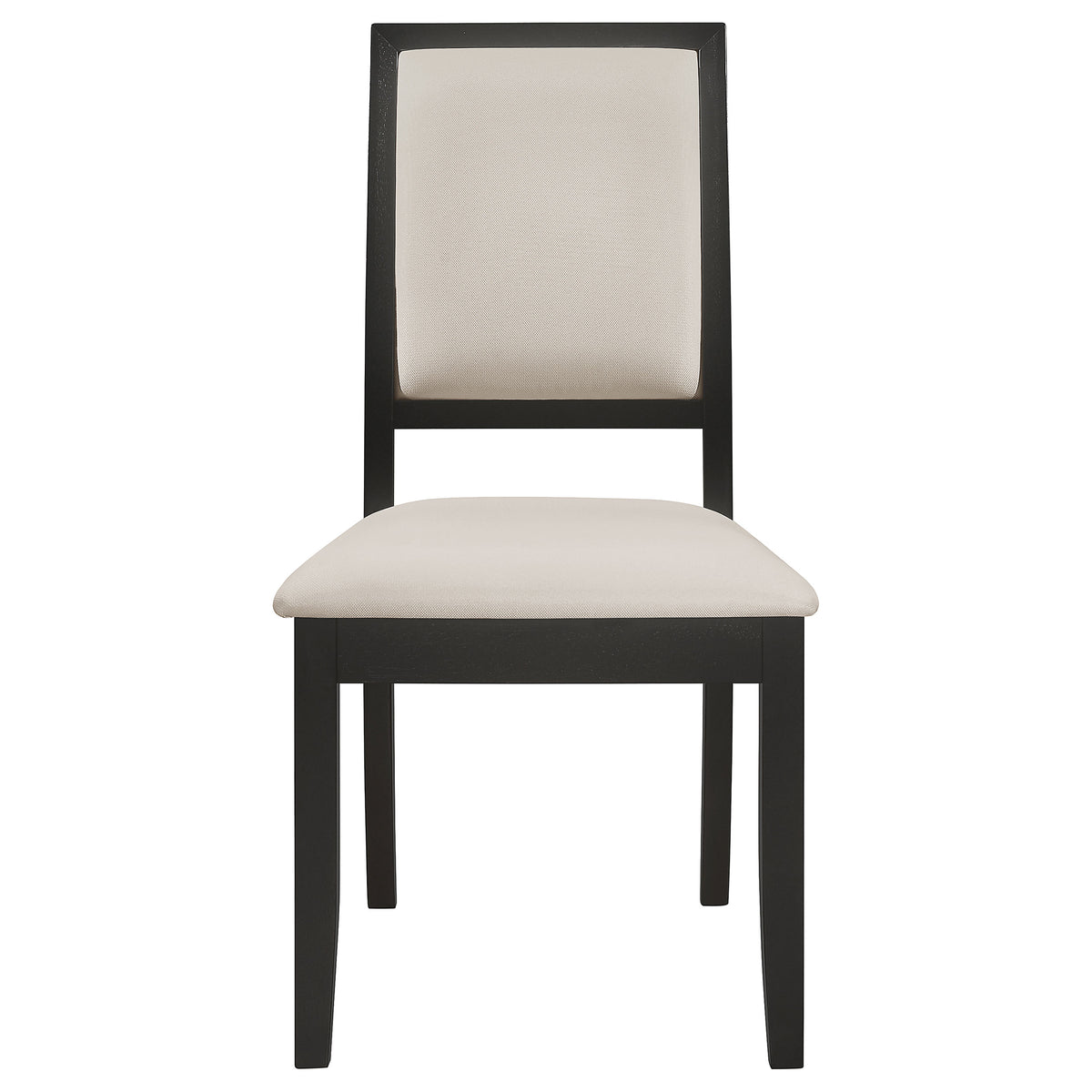 Louise Extension Leaf Dining Table & Sets - Distressed Black with Cream Chenille Side Chairs – view 14