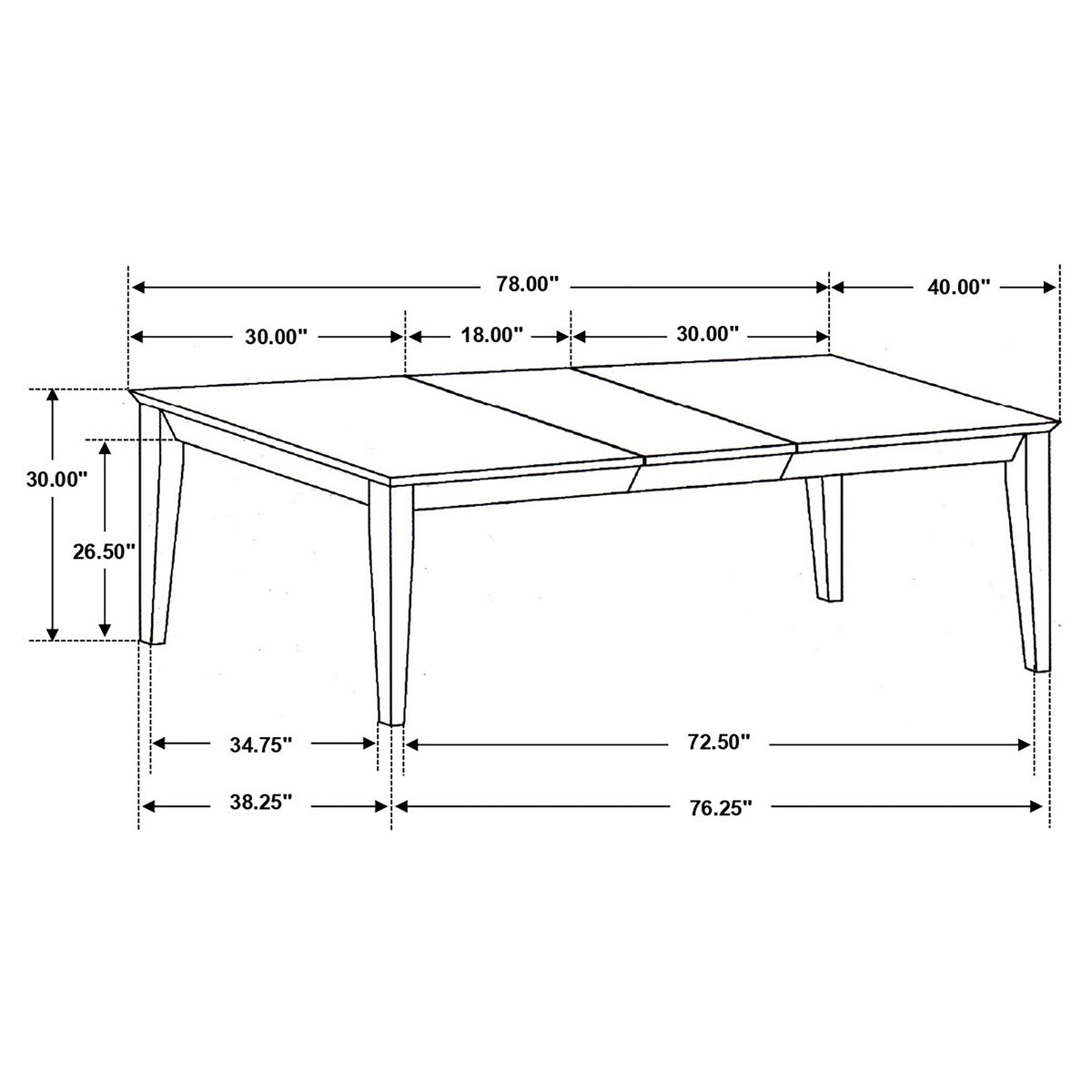Louise Extension Leaf Dining Table & Sets - Distressed Black with Cream Chenille Side Chairs – view 19
