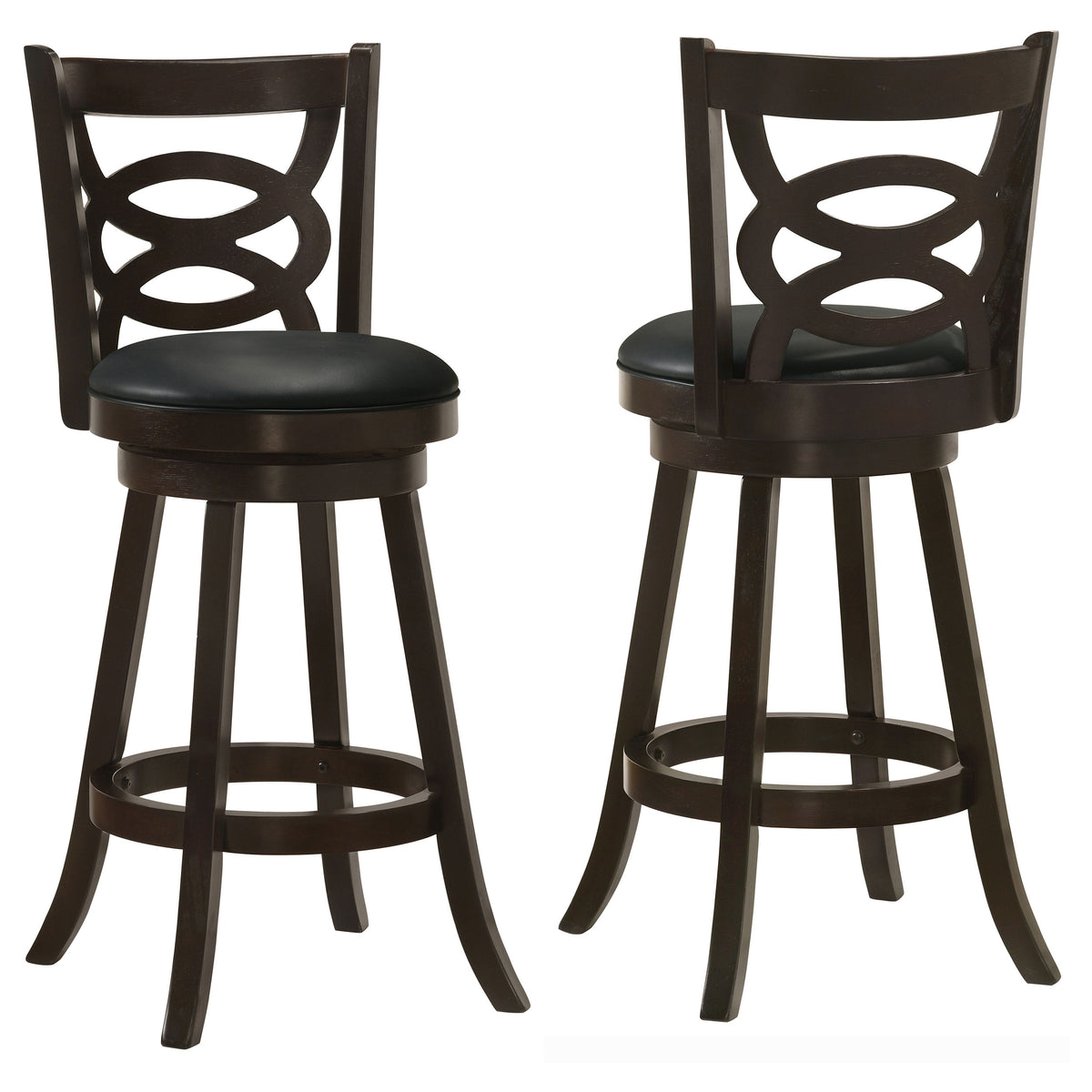 Calecita Open-Back Swivel Counter or Bar Stools, Set of 2 - Set of 2 Bar Height Stools