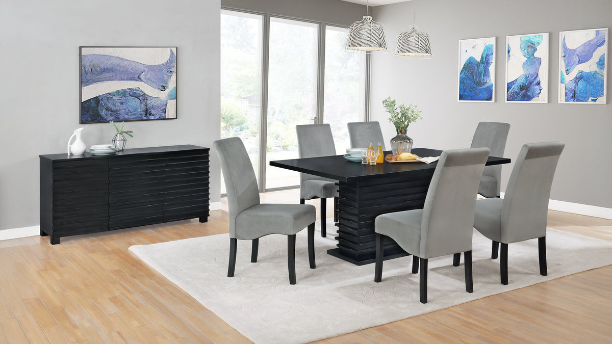 Stanton Dining Collection - 7pcs- Table + 6 Side Chairs