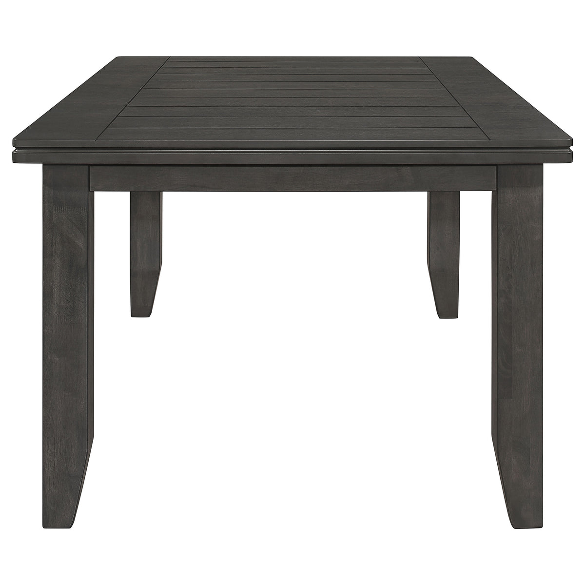 Dalila Plank-Top Dining Table & Sets - 66" Table, Ladder-Back Chairs & Tufted Bench in Dark Grey – view 10