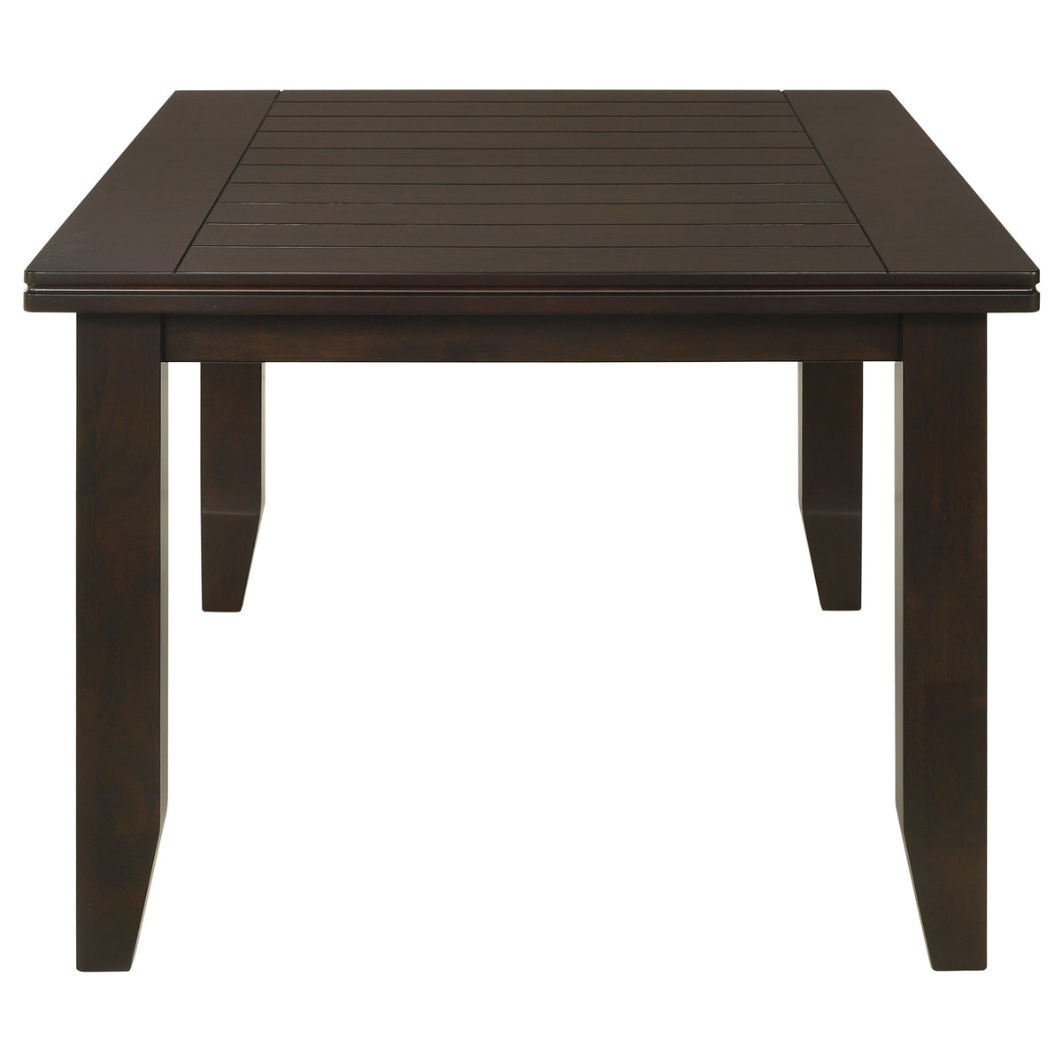 Dalila 66" Plank-Top Dining Table & Sets - Cappuccino Wood with Ladder-Back Chairs & Tufted Bench β view 10