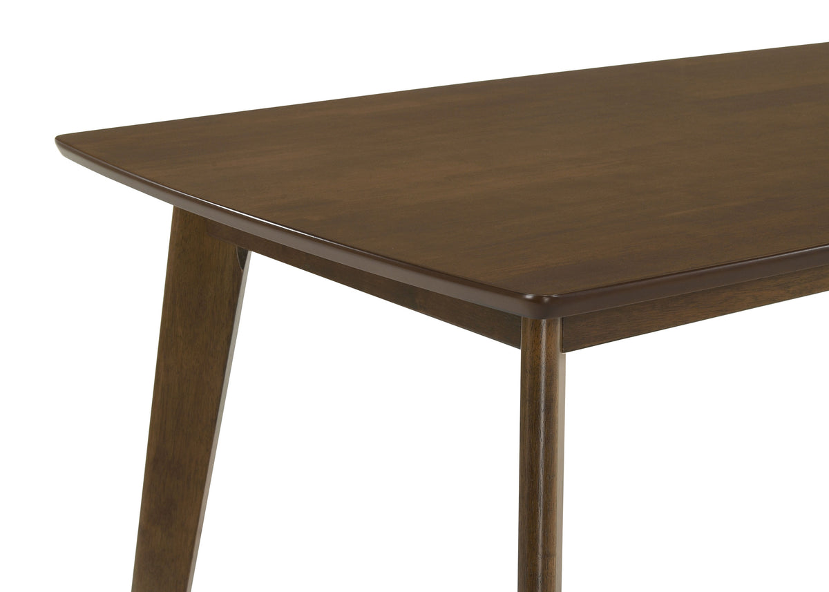 Kersey 47" Dining Table & 5-Piece Set - Mid-Century Chestnut with Tan Leatherette Side Chairs – view 17