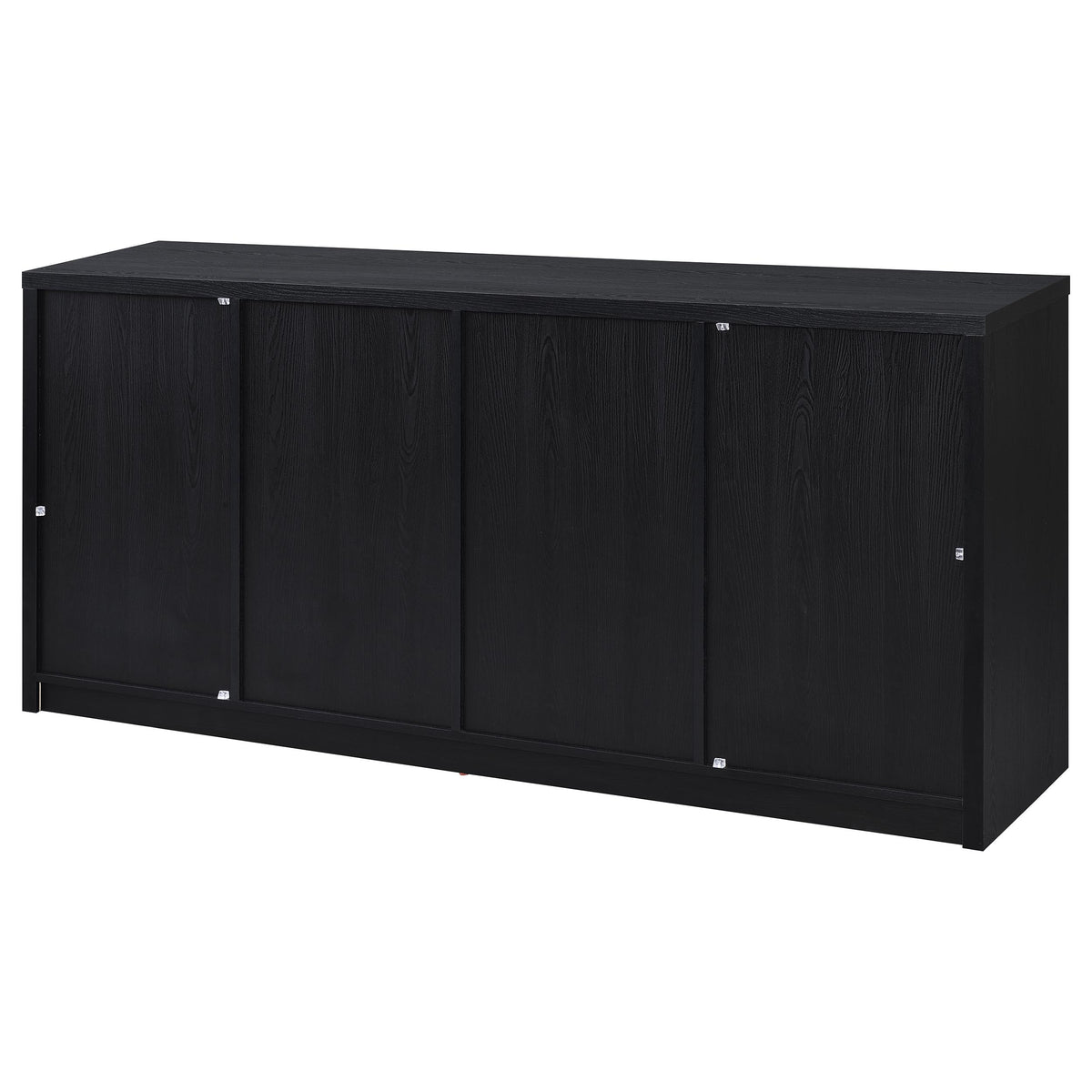 Riva 68" Sideboard Buffet - 4 Arched Glass Doors with Adjustable Storage in Black – view 8