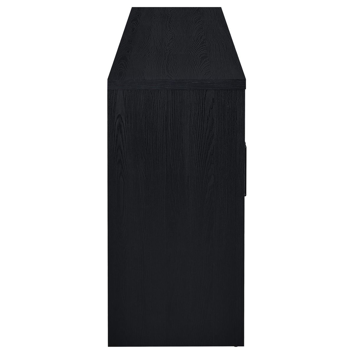 Riva 68" Sideboard Buffet - 4 Arched Glass Doors with Adjustable Storage in Black – view 9