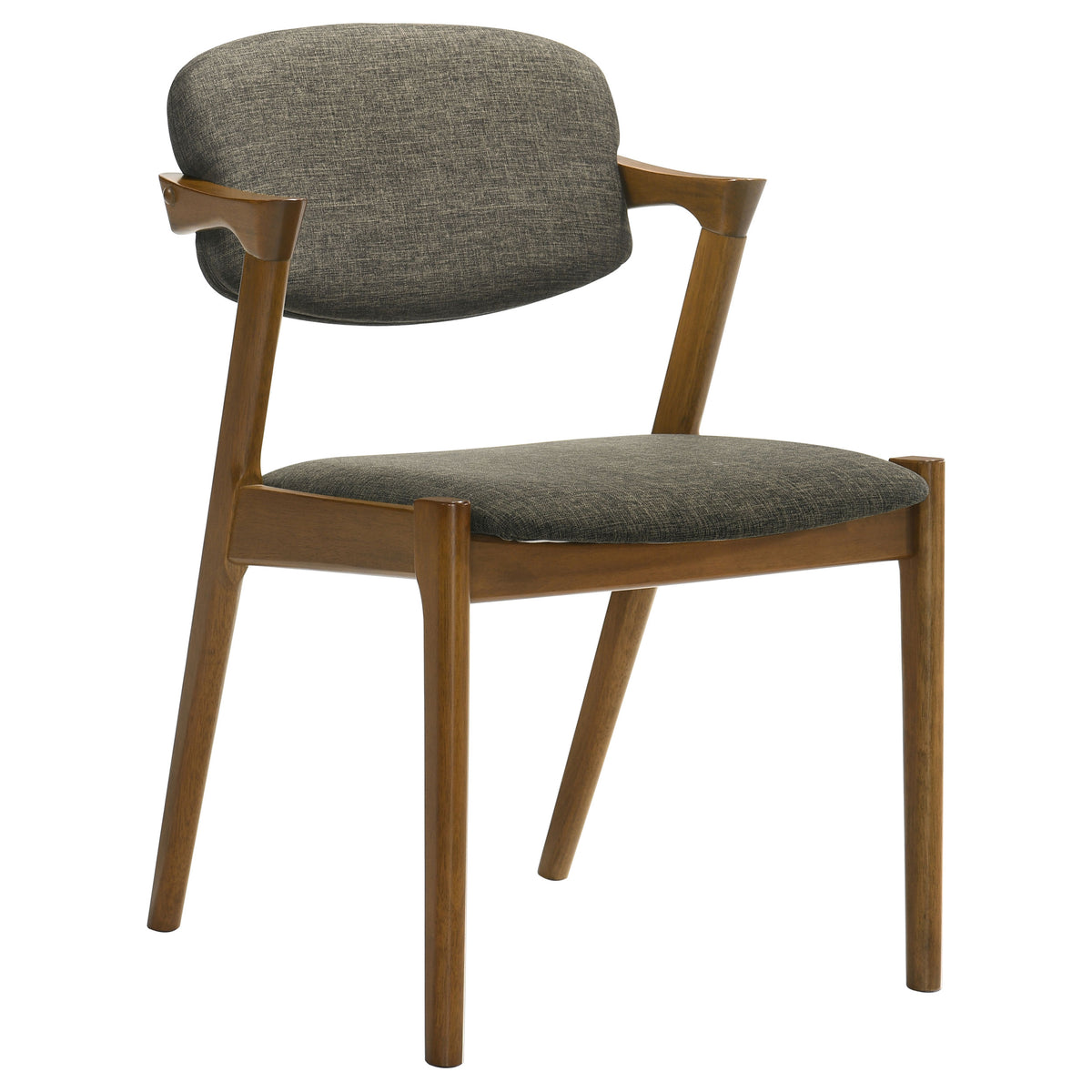 Malone 78" Dining Table & Sets - Mid-Century Modern Dark Walnut with Upholstered Z-Style Arm Chairs – view 17