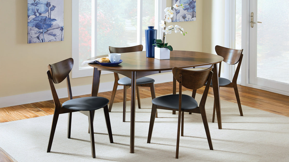 Jedda Oval Extension Dining Table & 5-Piece Set - 5pcs- Table + 4 Side Chairs