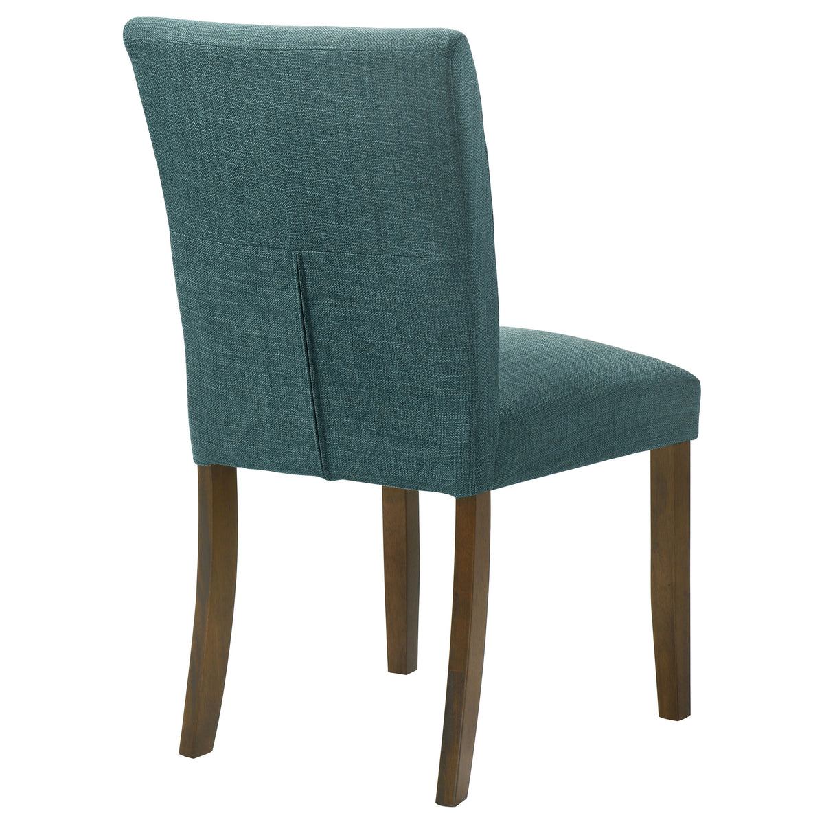 Paxton Upholstered Dining Side Chairs, Set of 2 - Teal Blue Fabric with Brown Wood Legs – view 8