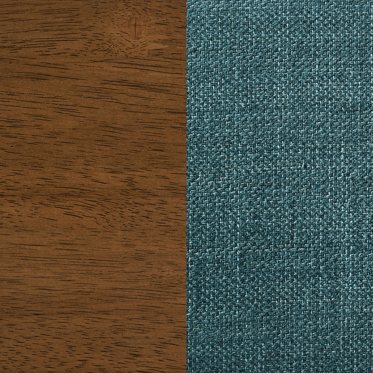 Paxton Upholstered Dining Side Chairs, Set of 2 - Teal Blue Fabric with Brown Wood Legs – view 12