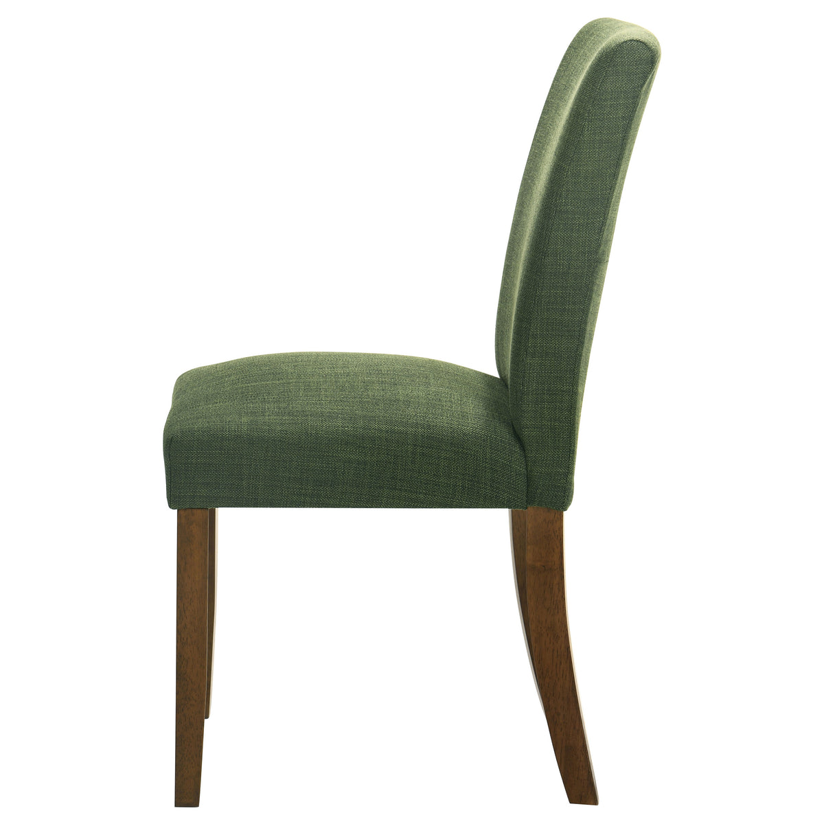 Paxton Upholstered Dining Side Chairs, Set of 2 - Green Fabric with Brown Wood Legs – view 6