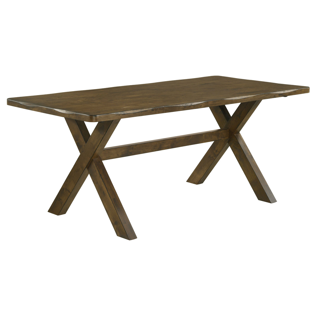 Alston Farmhouse Dining Table & Sets - 71" X-Trestle Table, Ladder-Back Chairs & Bench in Knotty Nutmeg โ view 18