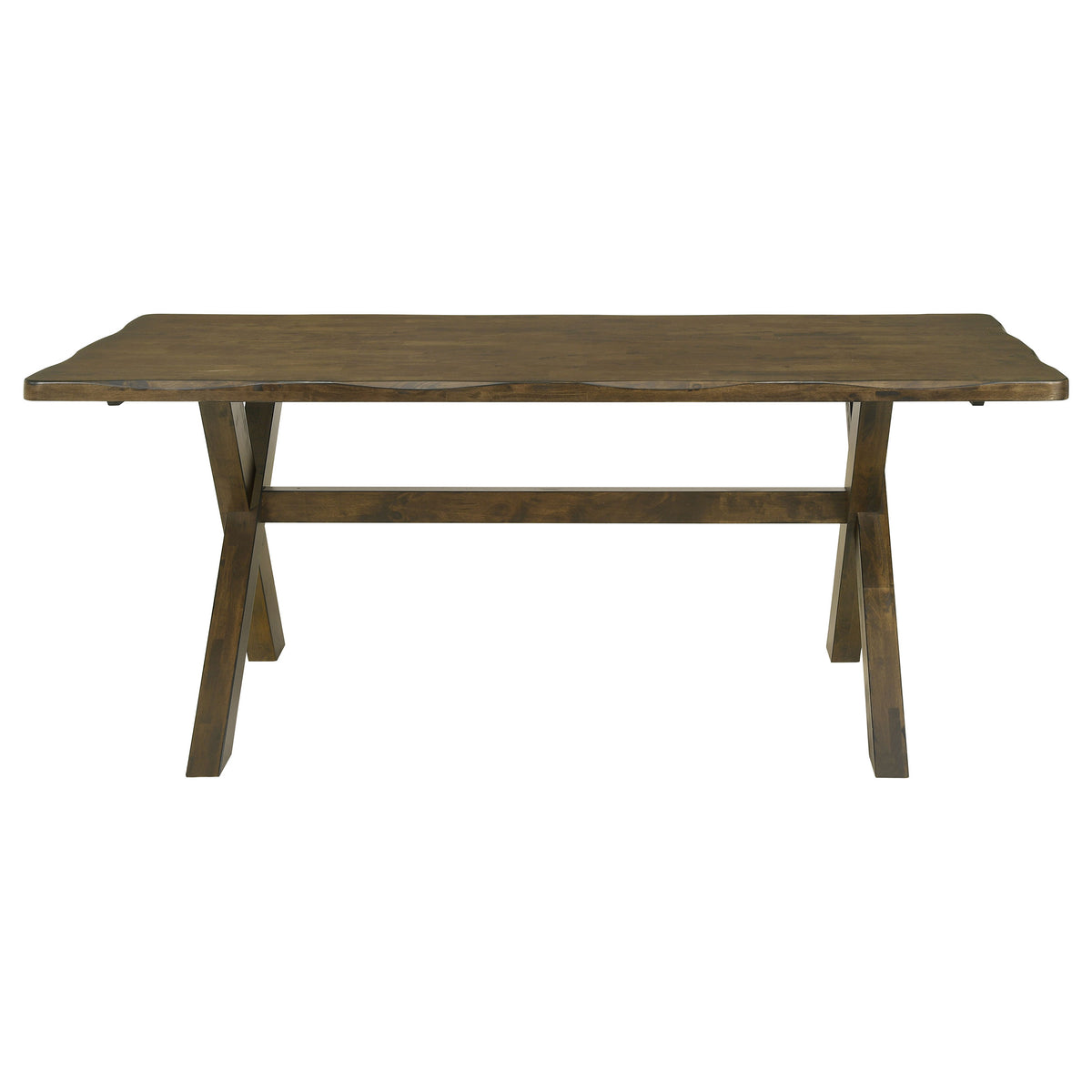 Alston Farmhouse Dining Table & Sets - 71" X-Trestle Table, Ladder-Back Chairs & Bench in Knotty Nutmeg โ view 10