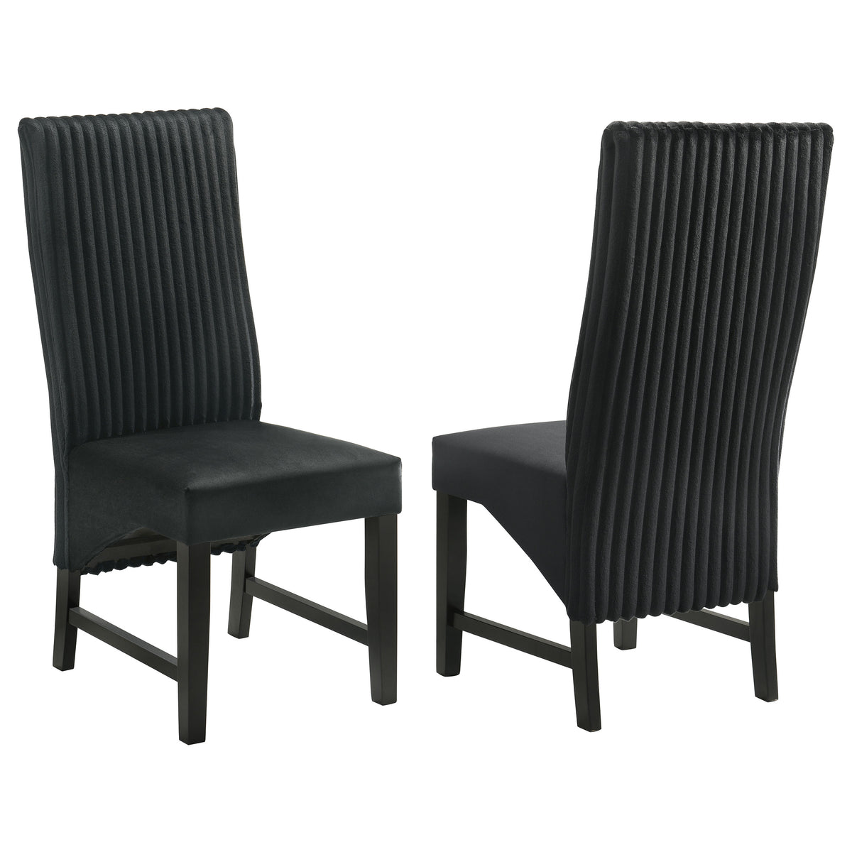 Barrand Channel Corduroy & Velvet Dining Side Chairs, Set of 2