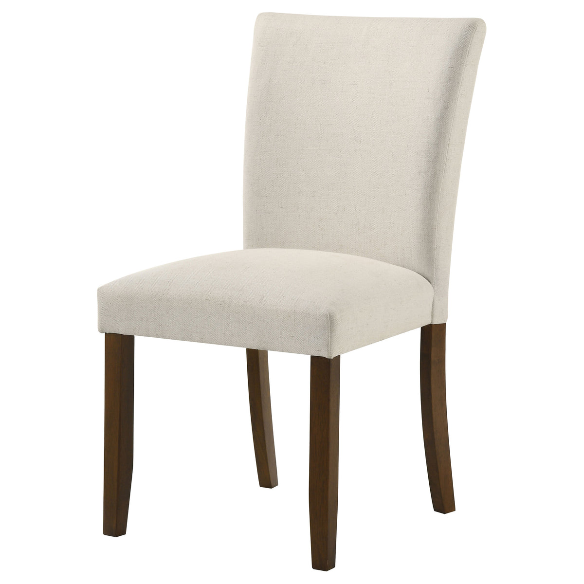 Paxton Upholstered Dining Side Chairs - Beige Fabric with Brown Wood Legs, Set of 2 โ view 5