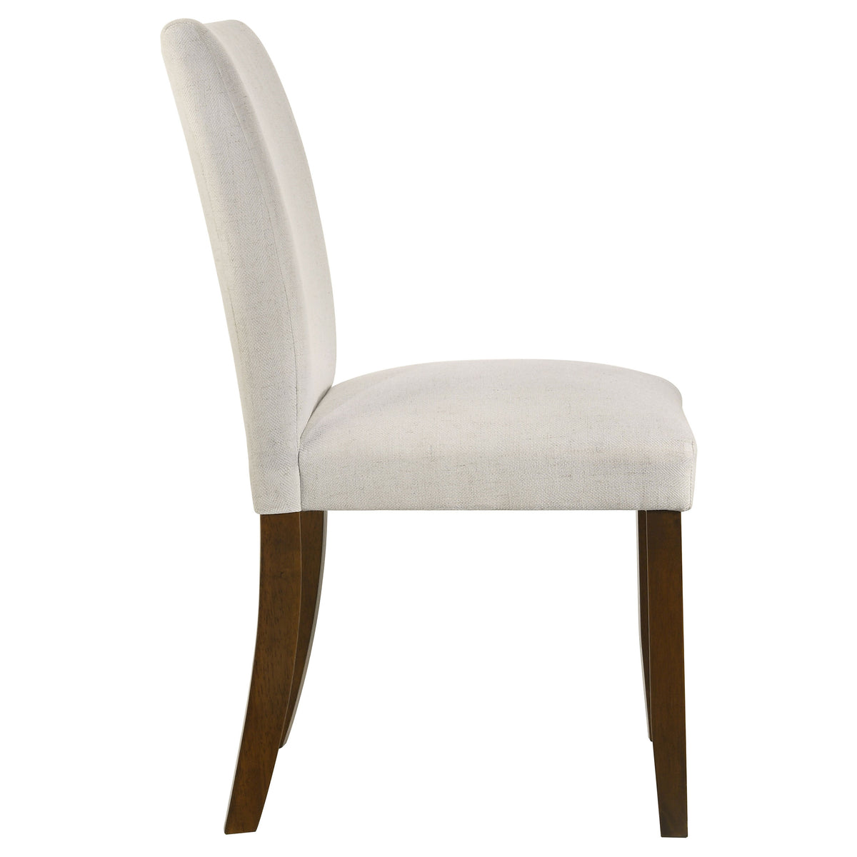 Paxton Upholstered Dining Side Chairs - Beige Fabric with Brown Wood Legs, Set of 2 โ view 9