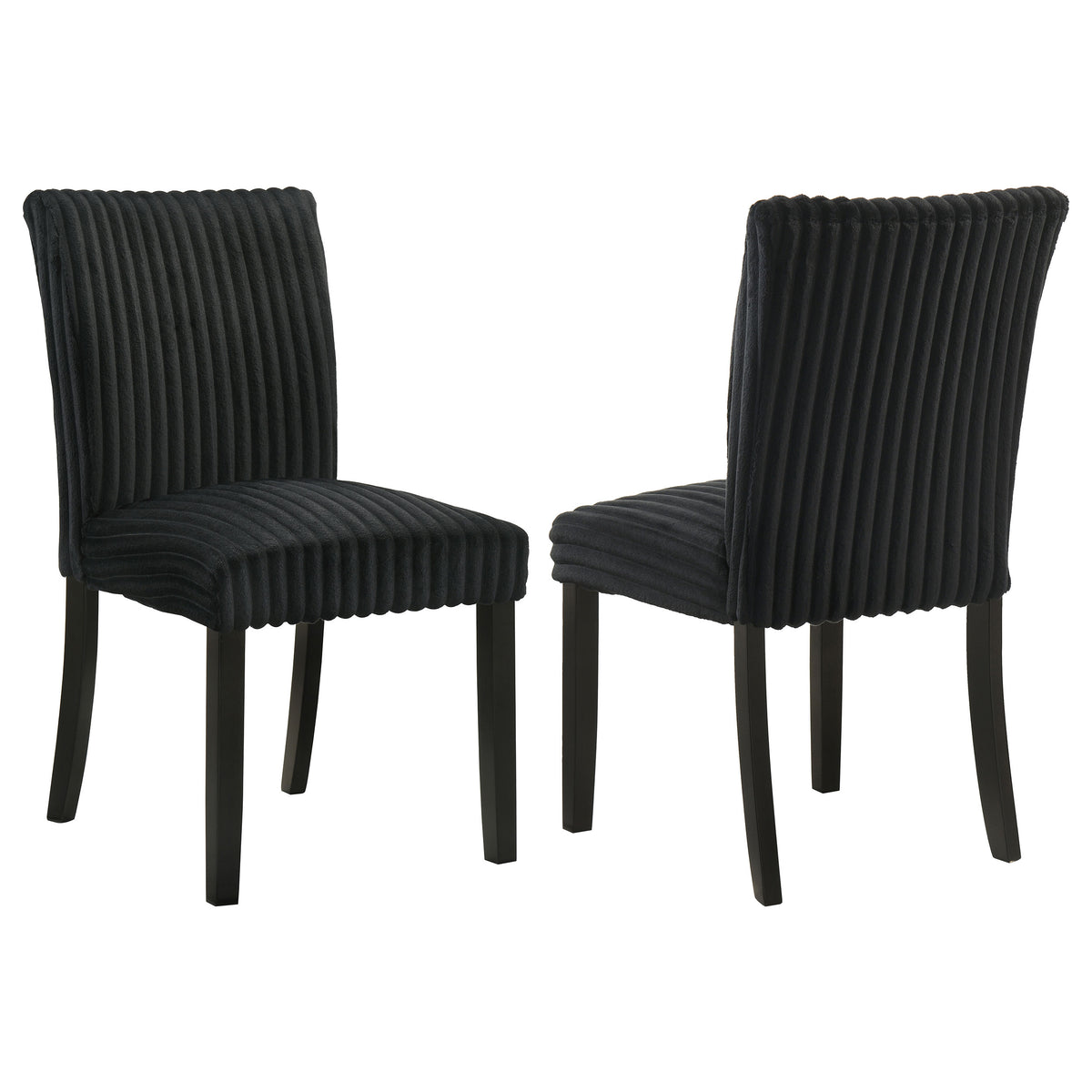 Dermott Upholstered Parson Dining Chairs, Set of 2 - Black