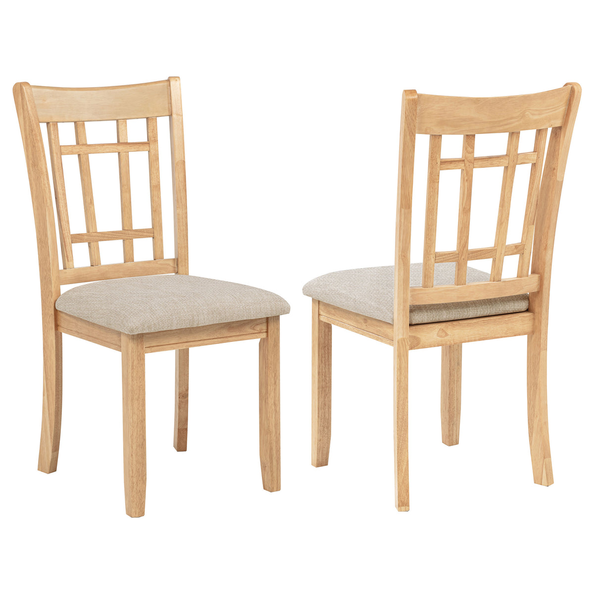 Lavon Round-to-Oval Extension Dining Table & 5-Piece Set - Set of 2 Side Chairs