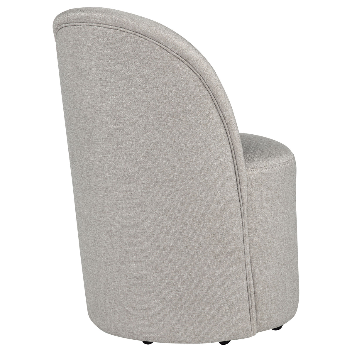 Aubrey Upholstered Barrel Dining Chairs, Set of 2 - Channel-Tufted Wraparound Back in Beige or Charcoal – view 4