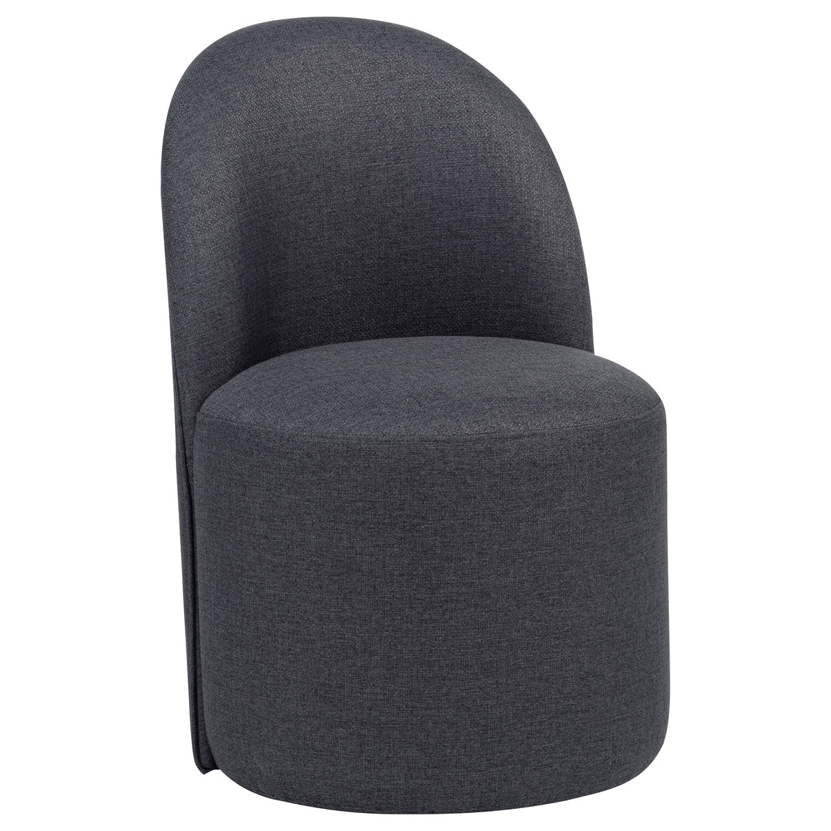 Aubrey Upholstered Barrel Dining Chairs, Set of 2 - Charcoal (Set of 2)