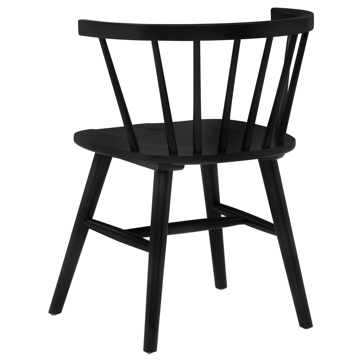 Jeffries Windsor Dining Side Chairs, Set of 2 - Spindle Back Wood Chairs in Black or Walnut – view 8