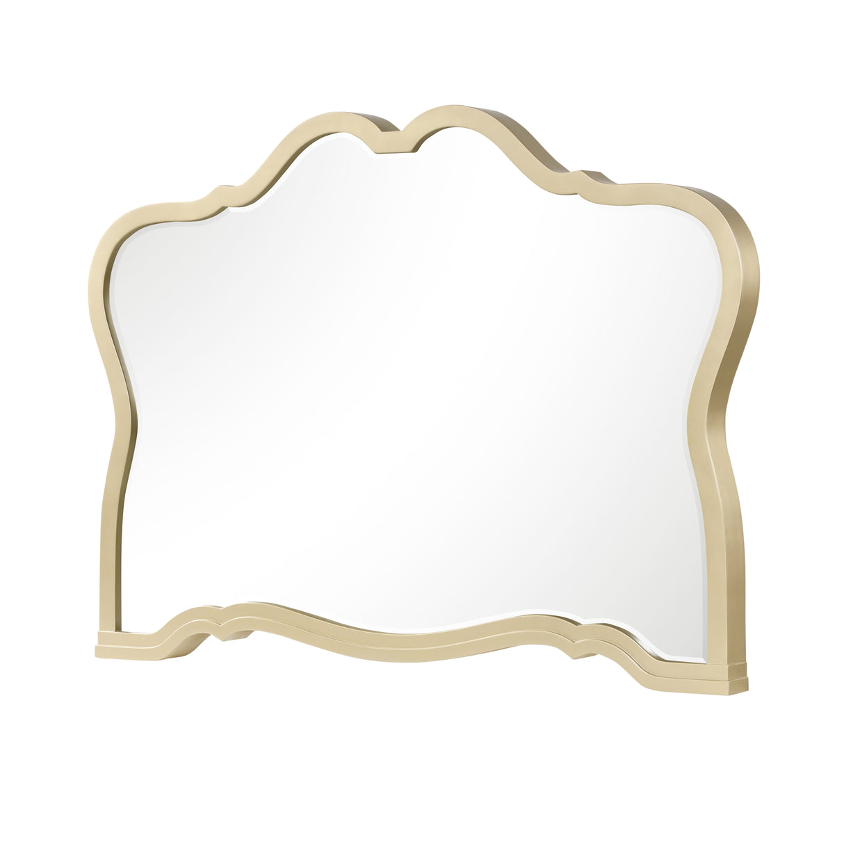 Athena Ivory Bedroom Set with Light Gold Accents & Classic Design