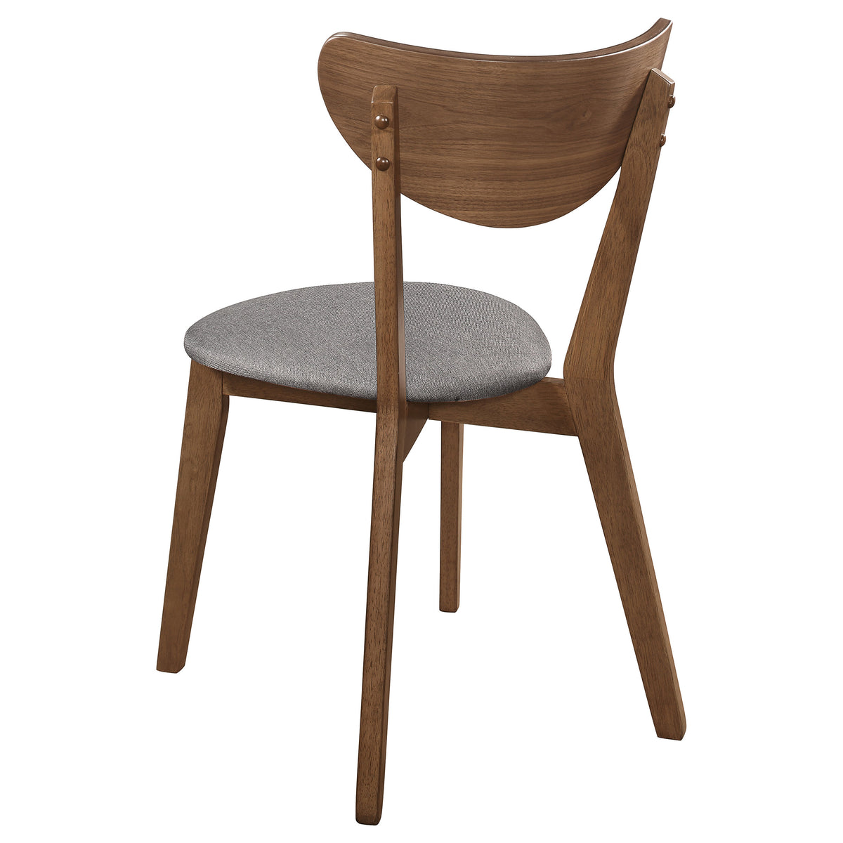 Alfredo Mid-Century Butterfly Leaf Dining Table & Sets - Natural Walnut with Grey Upholstered Chairs & Bench – view 19