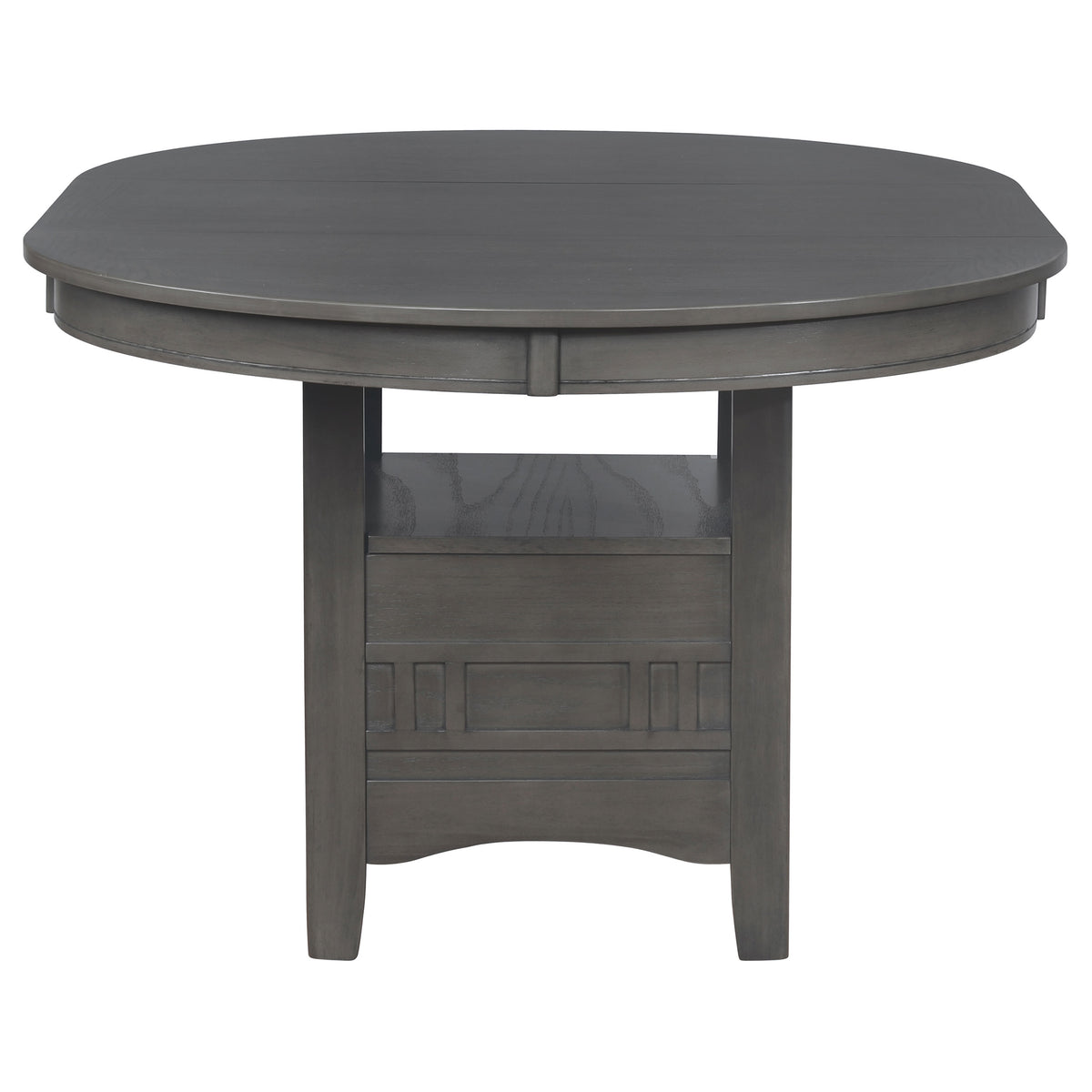 Lavon 42-60" Round to Oval Extension Dining Table & Sets - Pedestal Storage in Medium Grey – view 7