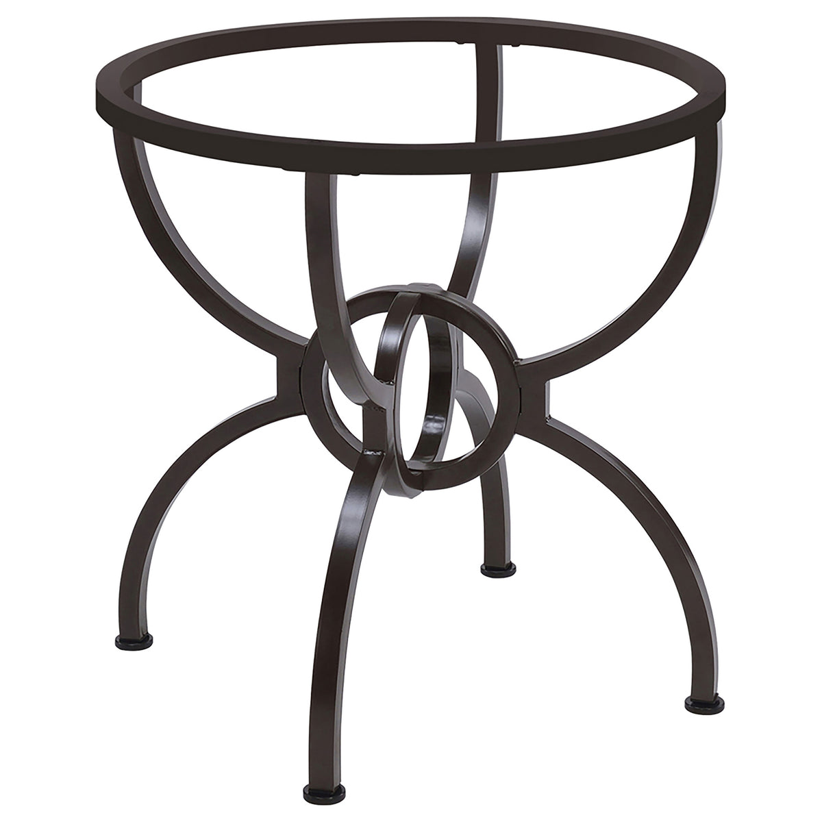 Aviano 48" Round Glass Top Dining Table & Base - Table Base Only