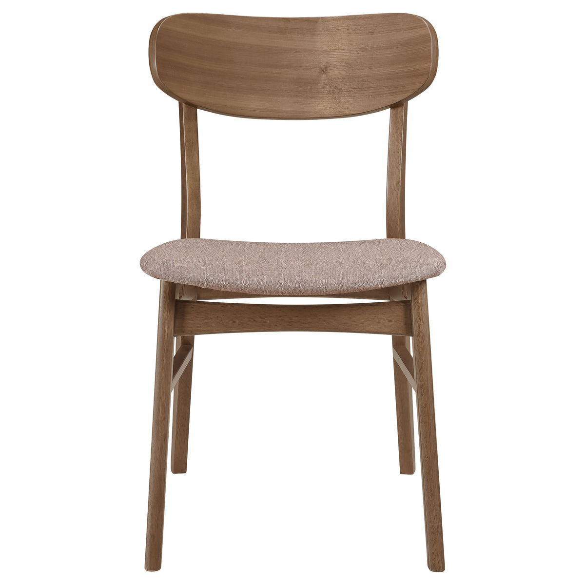 Dortch 63" Dining Table & Sets - Mid-Century Walnut Rubberwood with Curved-Back Brown Upholstered Chairs – view 20