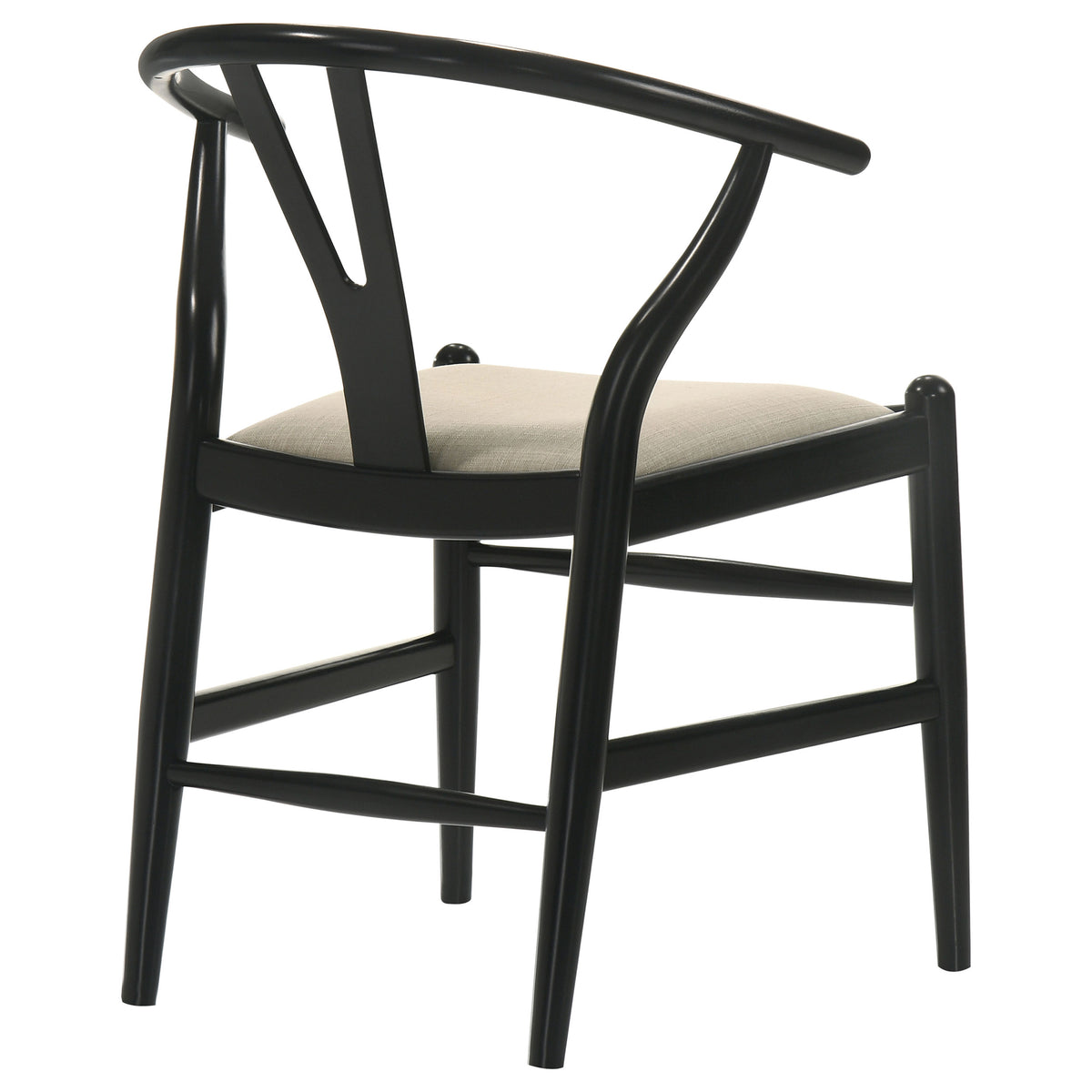 Crestmont Wishbone Dining Side Chairs (Set of 2) - Mid-Century Black or Walnut Wood with Upholstered Seat – view 10
