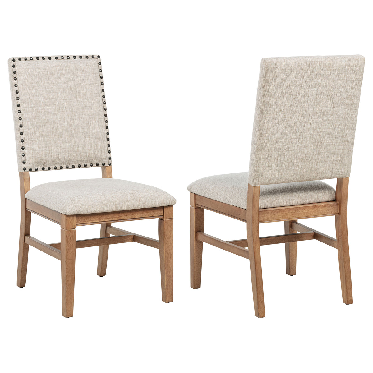 Middleton Extension Dining Collection - Set of 2 Beige Upholstered Side Chairs