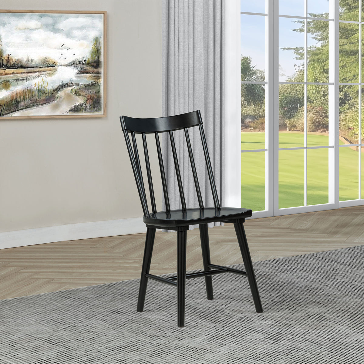 Middleton Extension Dining Collection - Natural Oak Veneer Table with Windsor or Upholstered Chairs, Bench & Sideboard - lifestyle