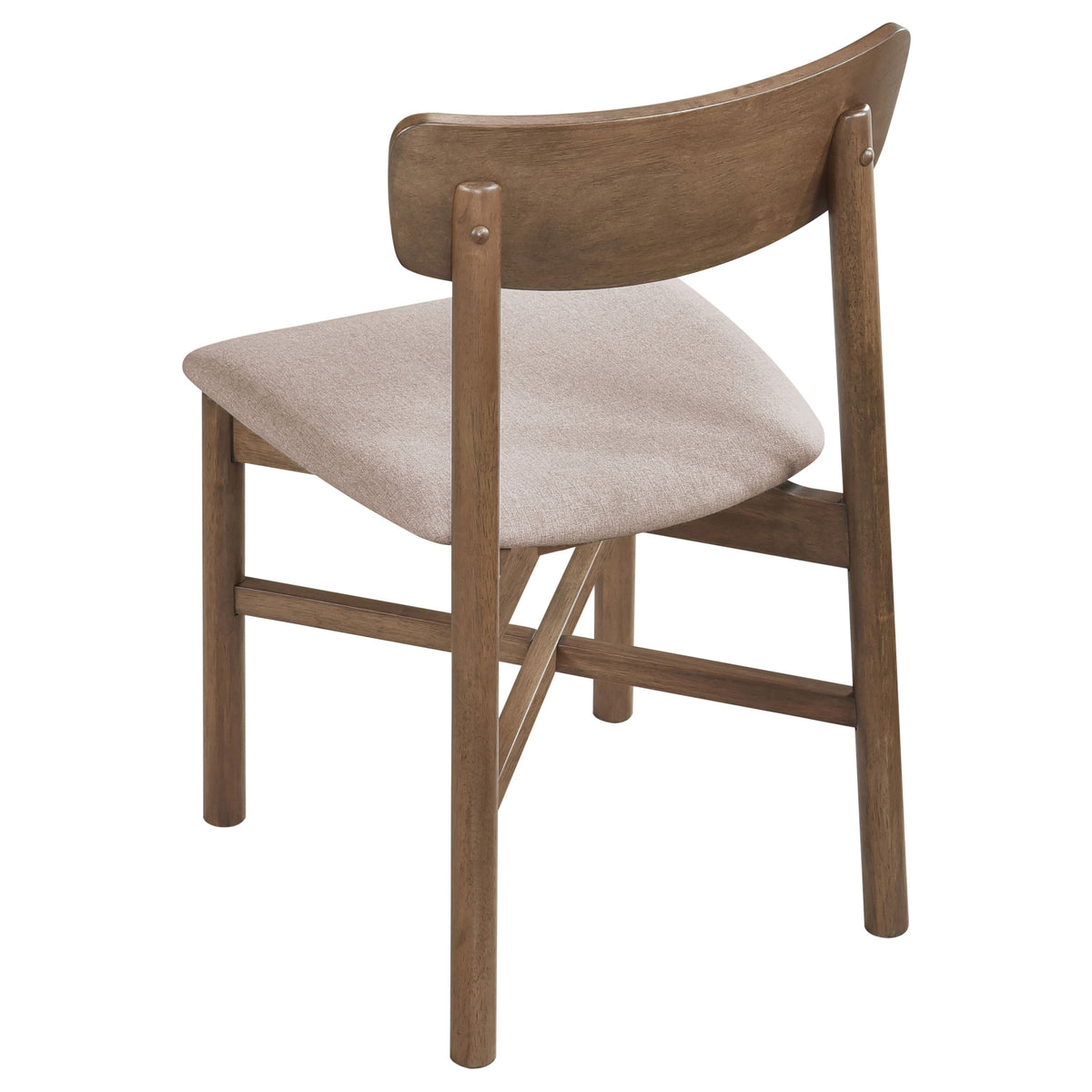 Parkridge 59" Dining Table & Sets - Mid-Century Rounded Legs & Upholstered Side Chairs in Natural Walnut – view 20