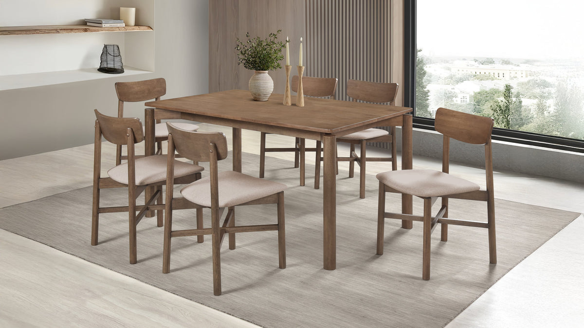 Parkridge 59" Dining Table & Sets - 7pcs- Table + 6 Side Chairs