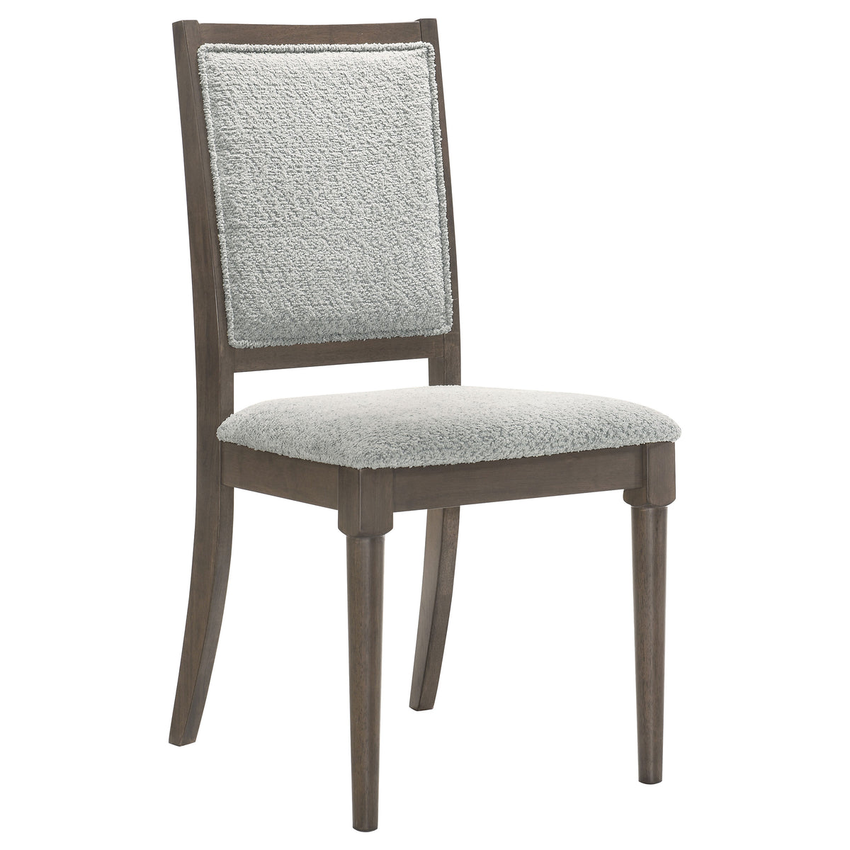 Onslow 59" Mid-Century Dining Table & 5-Piece Set - Dark Brown with Grey Upholstered Geometric-Back Chairs – view 18