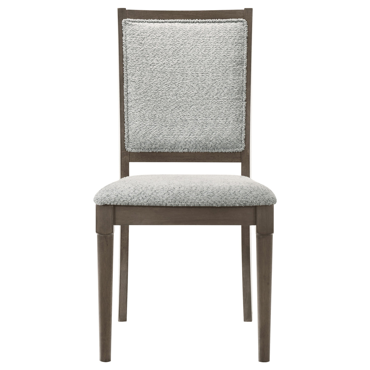 Onslow 59" Mid-Century Dining Table & 5-Piece Set - Dark Brown with Grey Upholstered Geometric-Back Chairs – view 19