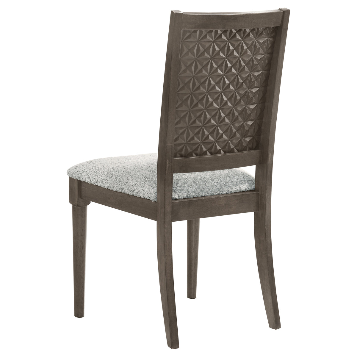 Onslow 59" Mid-Century Dining Table & 5-Piece Set - Dark Brown with Grey Upholstered Geometric-Back Chairs – view 20