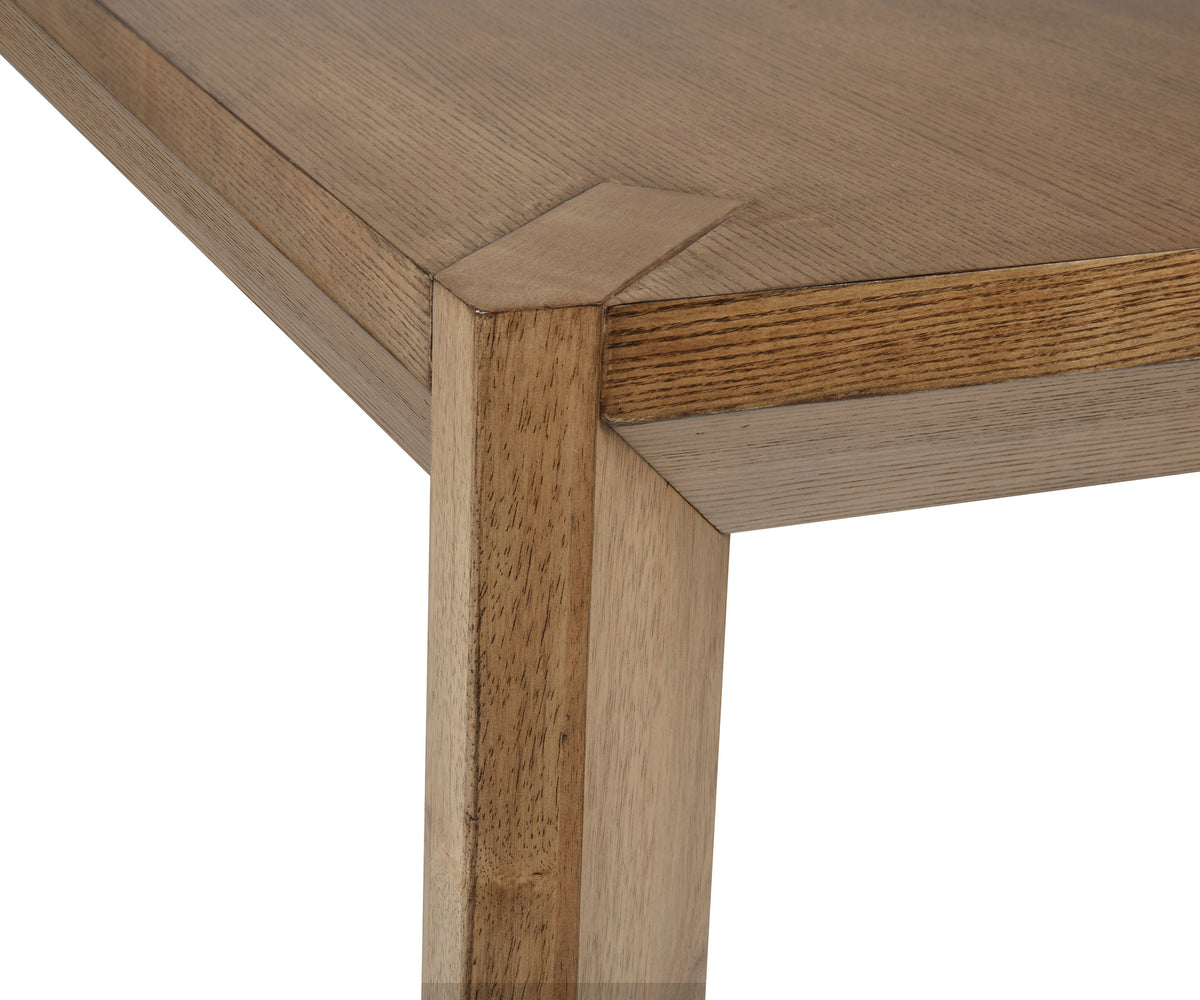 Bruner 72" Rectangular Dining Table & Sets - Natural Brown Ash with Oatmeal Upholstered Ladder-Back Chairs – view 10