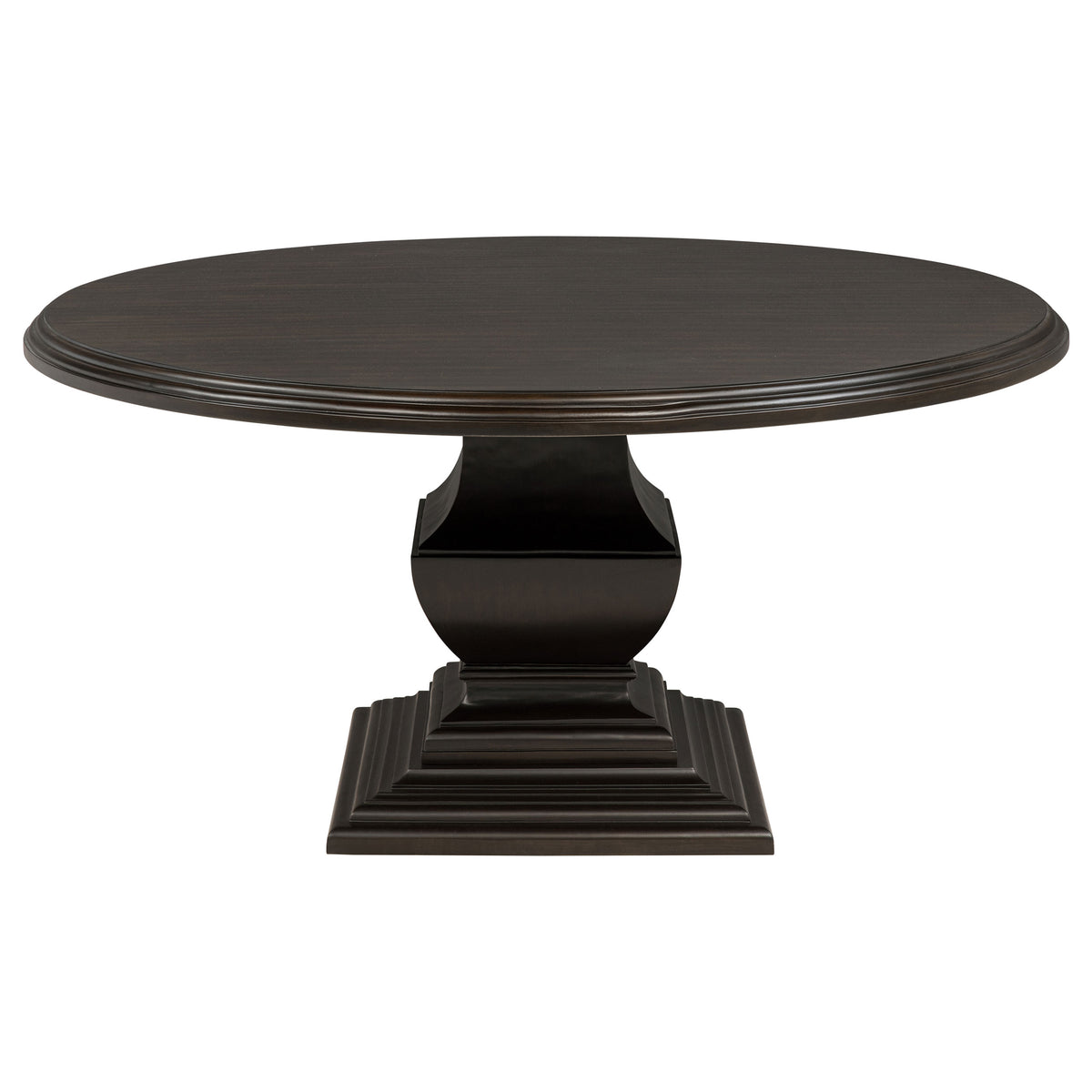 Twyla 60" Round Pedestal Dining Table & Sets - Traditional Dark Cocoa with Cream Oval-Back Chairs – view 5