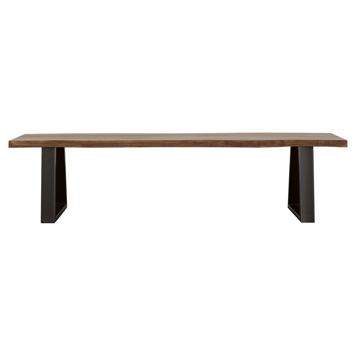 Ditman Live Edge Dining Table, Bench & Sideboard - Solid Grey Sheesham with Black Metal Base โ view 13